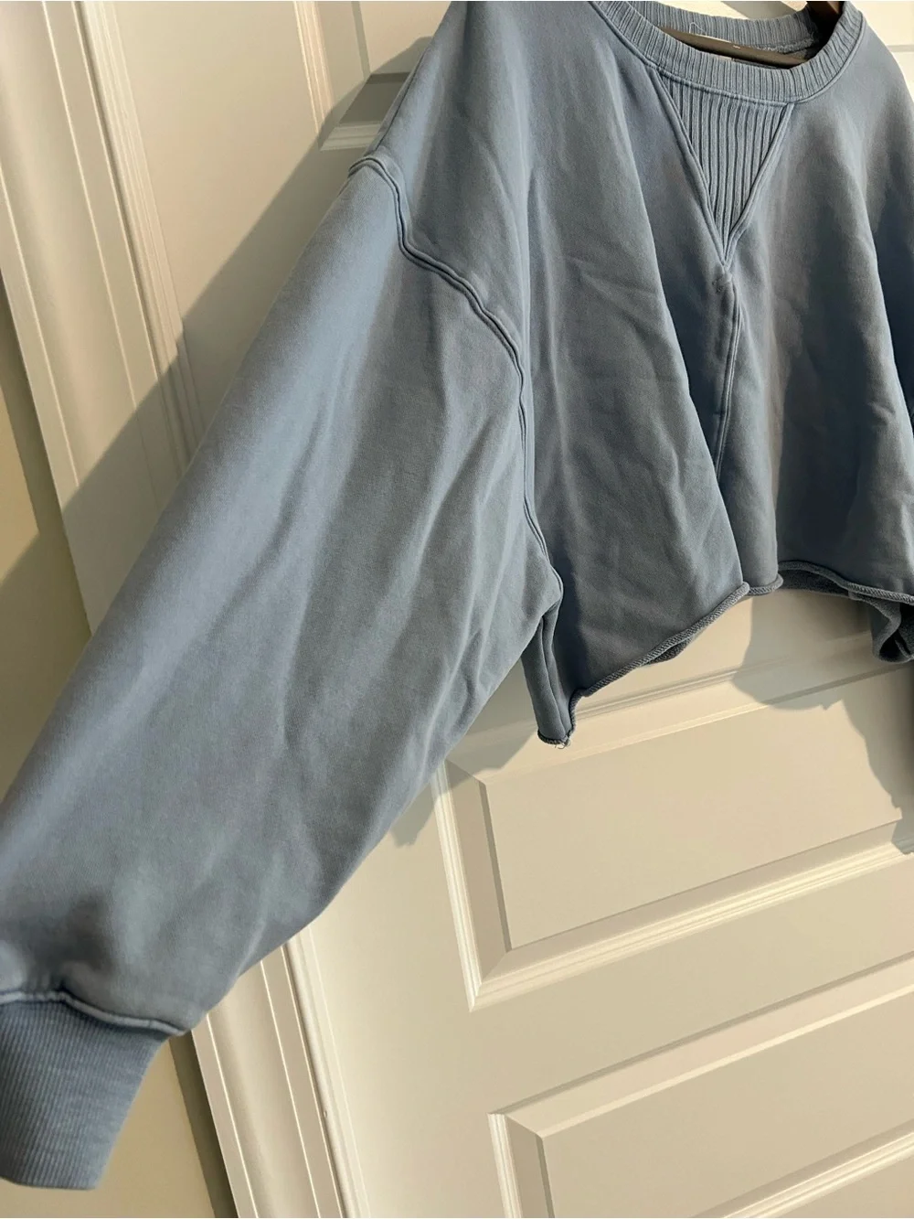 Vestique Oversize Cropped Sweatshirt Blue Size L